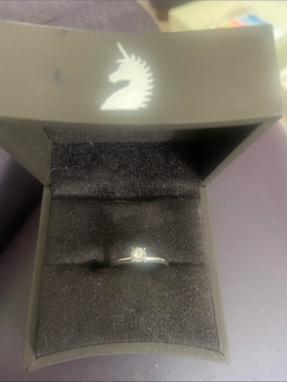 14k Diamond Promise Ring. Size 8.25